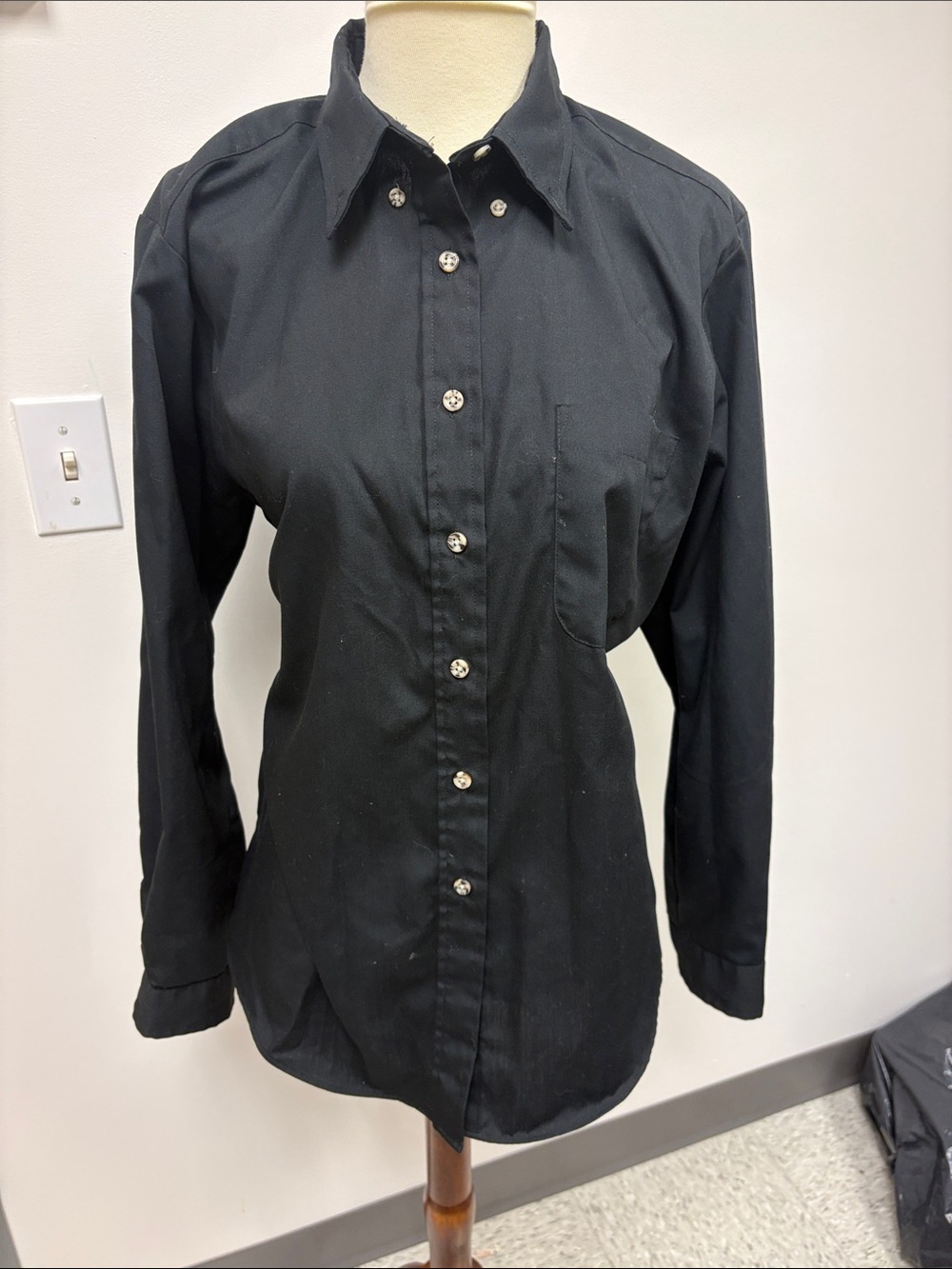 Women’s Classic Black Button-Down Shirt